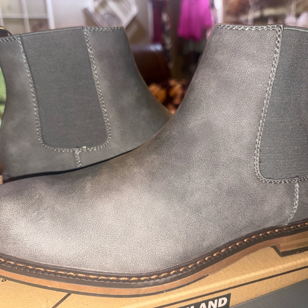 Gray Chelsea Boots